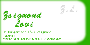 zsigmond lovi business card